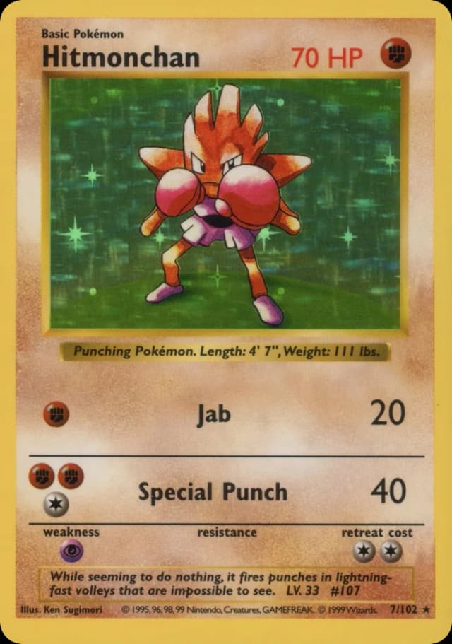 Hitmonchan — Base 7/102