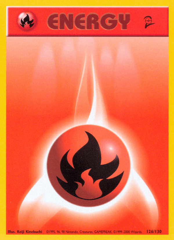 Fire Energy artwork — Base Set 2 126/130