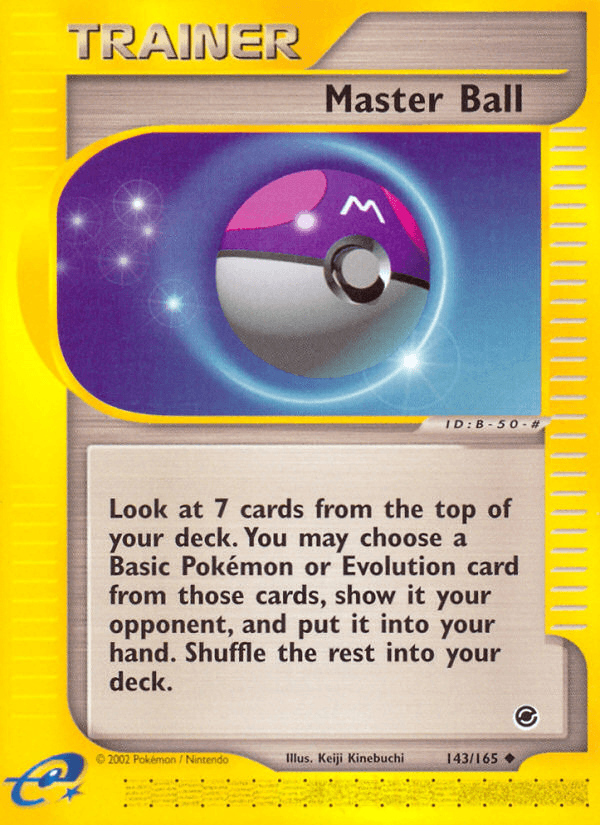 Master Ball artwork — Expedition Base Set 143/165