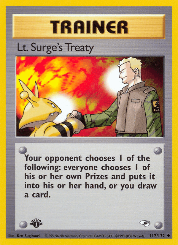 Lt. Surge's Treaty — Gym Heroes 112/132