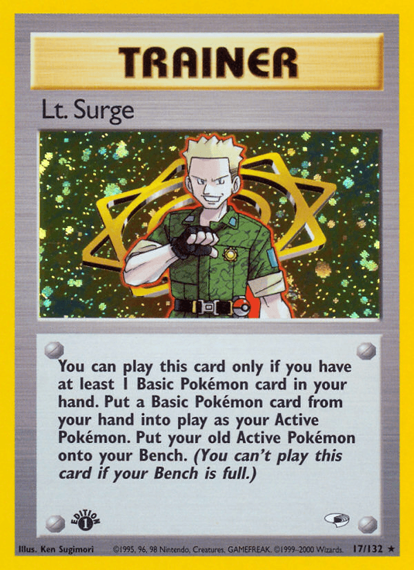 Lt. Surge artwork — Gym Heroes 17/132
