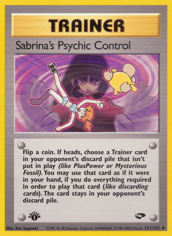 Sabrina's Psychic Control artwork — Gym Challenge 121/132
