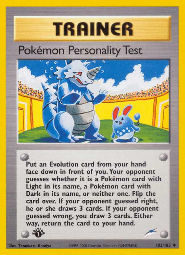 Pokémon Personality Test — Neo Destiny 102/113
