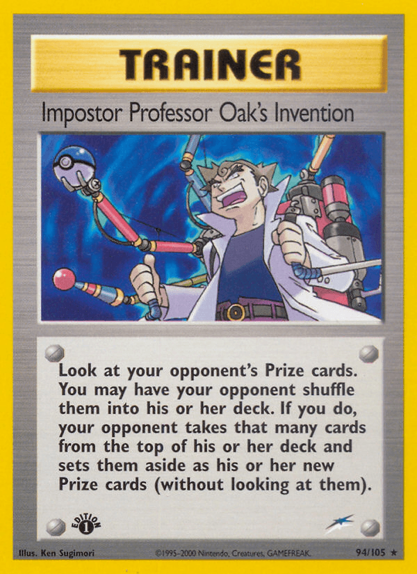 Impostor Professor Oak's Invention artwork — Neo Destiny 94/113