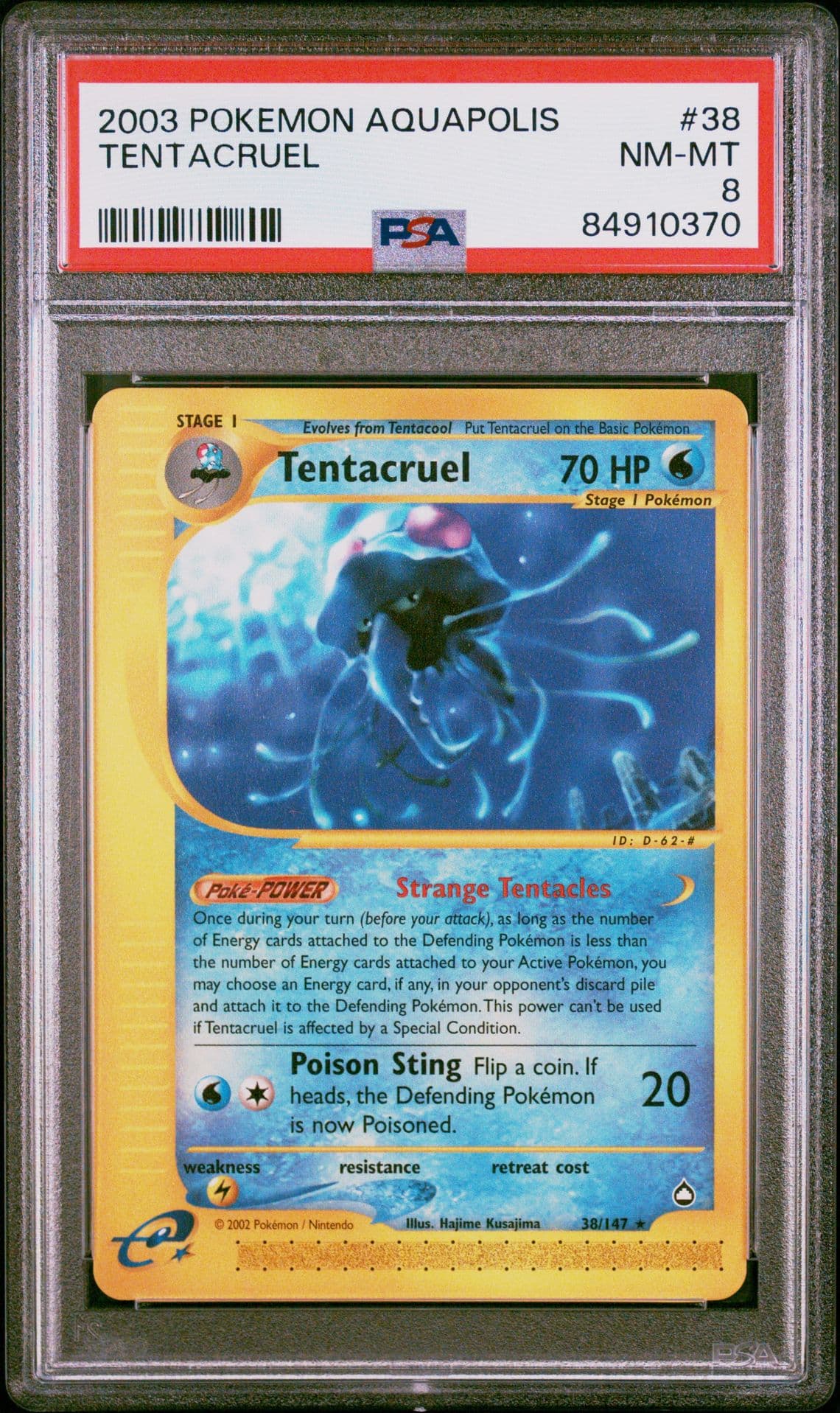 2003 Pokemon Aquapolis Tentacruel 38 PSA 8 NM-MT