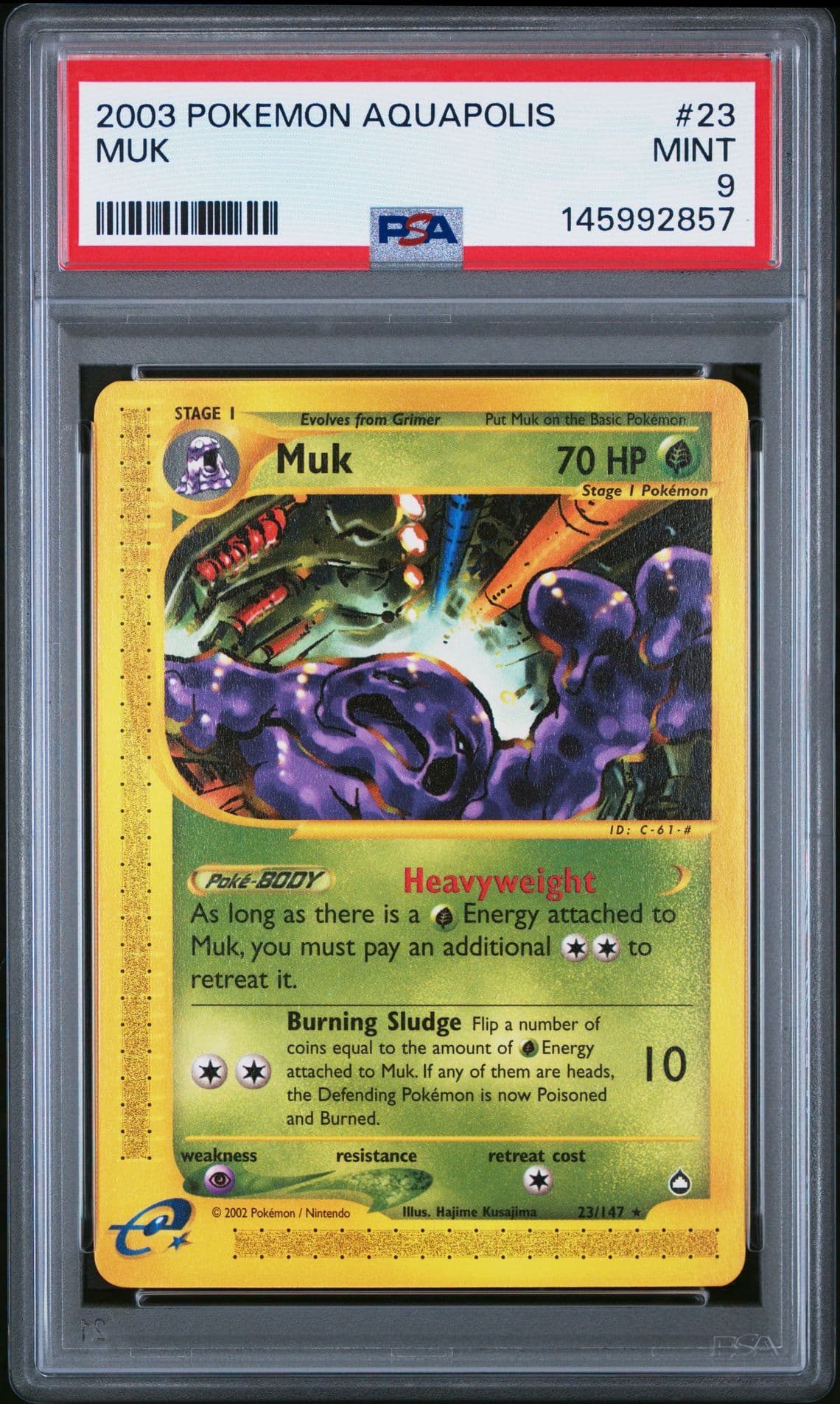 2003 POKEMON AQUAPOLIS #23 MUK PSA 9