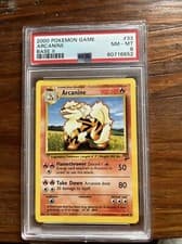 Pokémon TCG Arcanine Base Set 2 33/130 Regular Unlimited Uncommon PSA 8