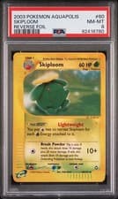 Pokemon WotC Aquapolis Reverse Holo Card #60 Skiploom PSA 8