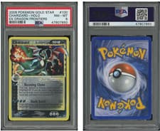 2006 Pokemon Gold Star Charizard Holo Ex Dragons Frontiers PSA 8