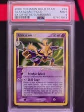 Alakazam 99/100 Crystal Guardians Gold Star Swirl Psa 9