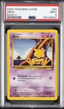 2000 POKEMON BASE SET 2 #65 ABRA PSA 9