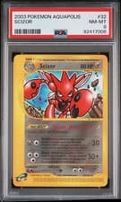 Pokemon WotC Aquapolis Card #32 Scizor PSA 8