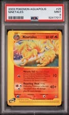 Pokemon WotC Aquapolis Card #25 Ninetales PSA 9