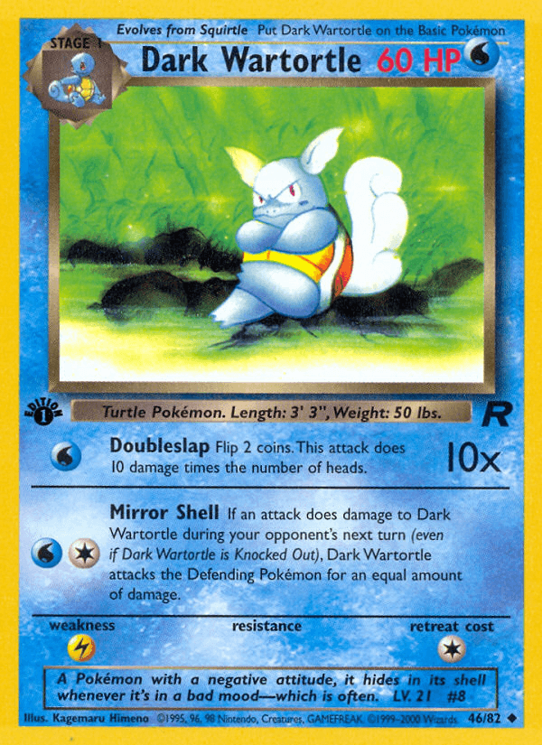 Dark Wartortle artwork — Team Rocket 46/83