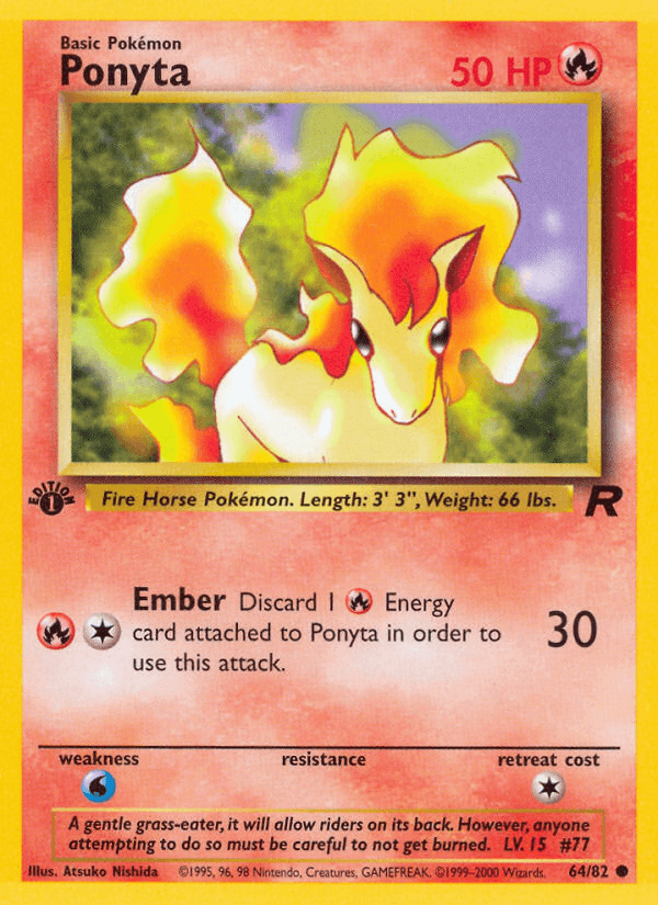 Ponyta artwork — Team Rocket 64/83