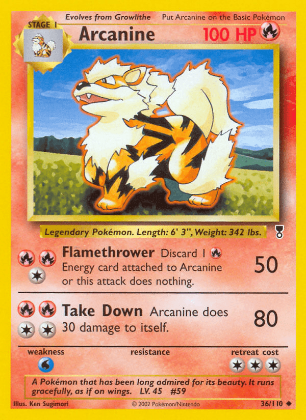 Arcanine artwork — Legendary Collection 36/110