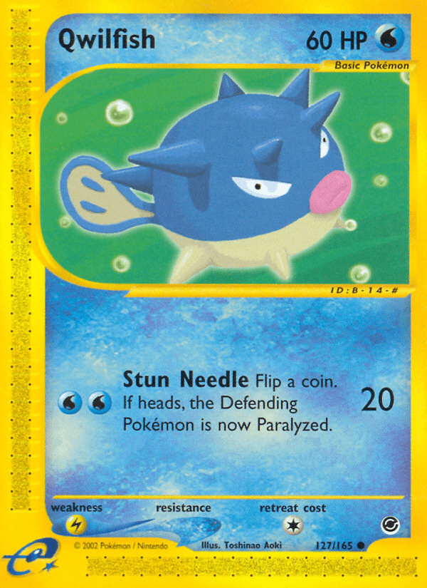 Qwilfish artwork — Expedition Base Set 127/165