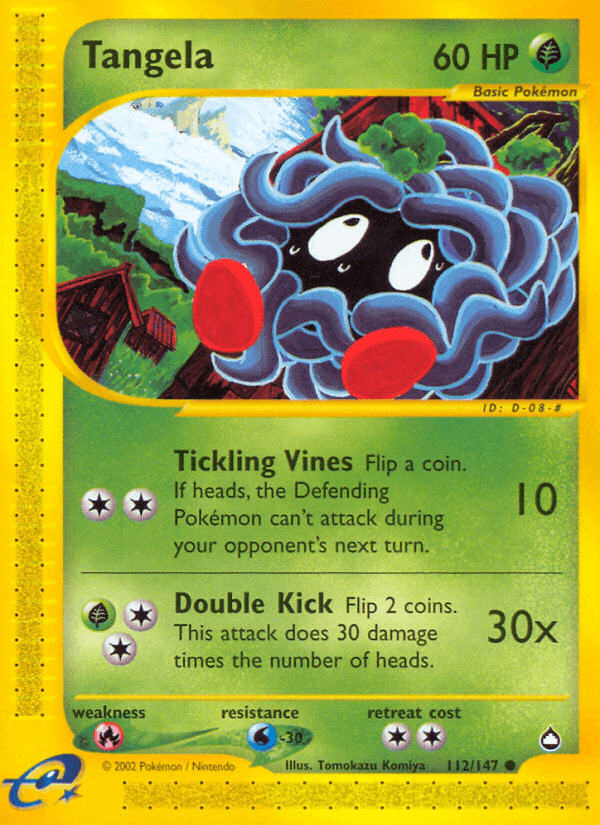 Tangela artwork — Aquapolis 112/182