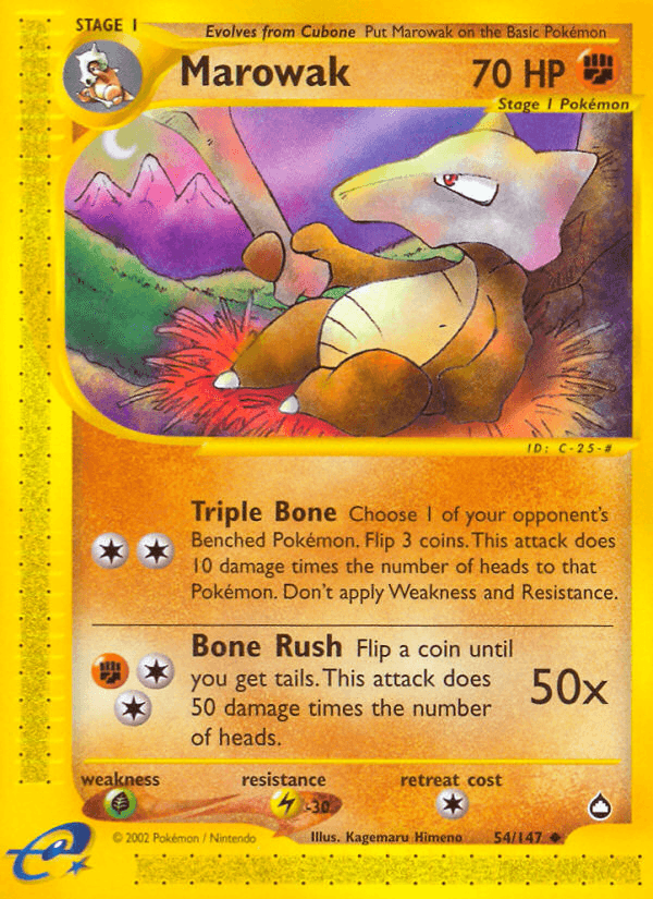 Marowak artwork — Aquapolis 54/182