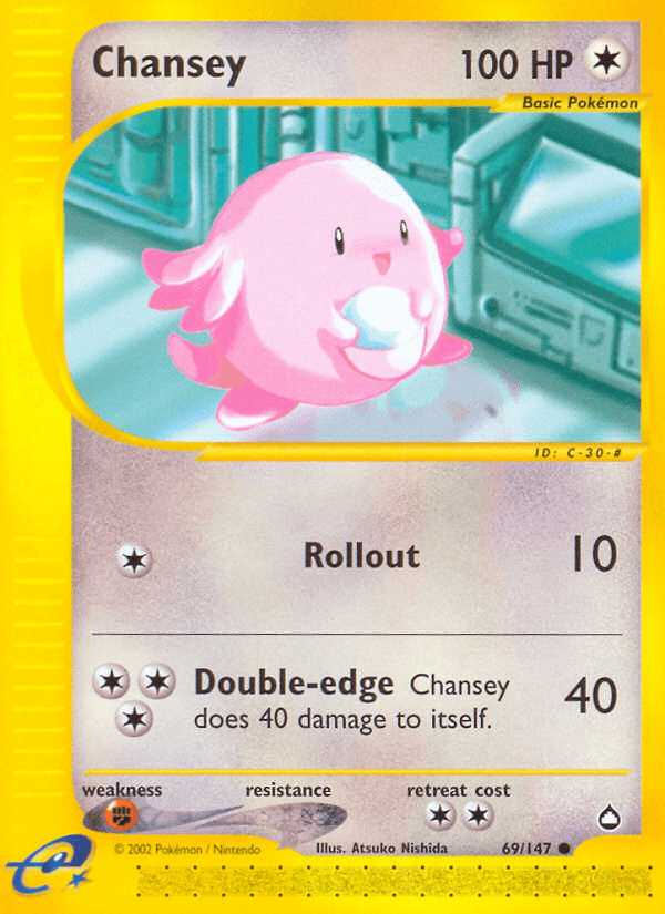 Chansey artwork — Aquapolis 69/182