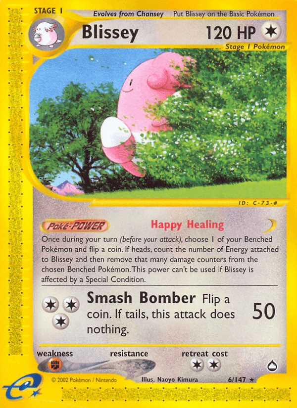 Blissey artwork — Aquapolis 6/182