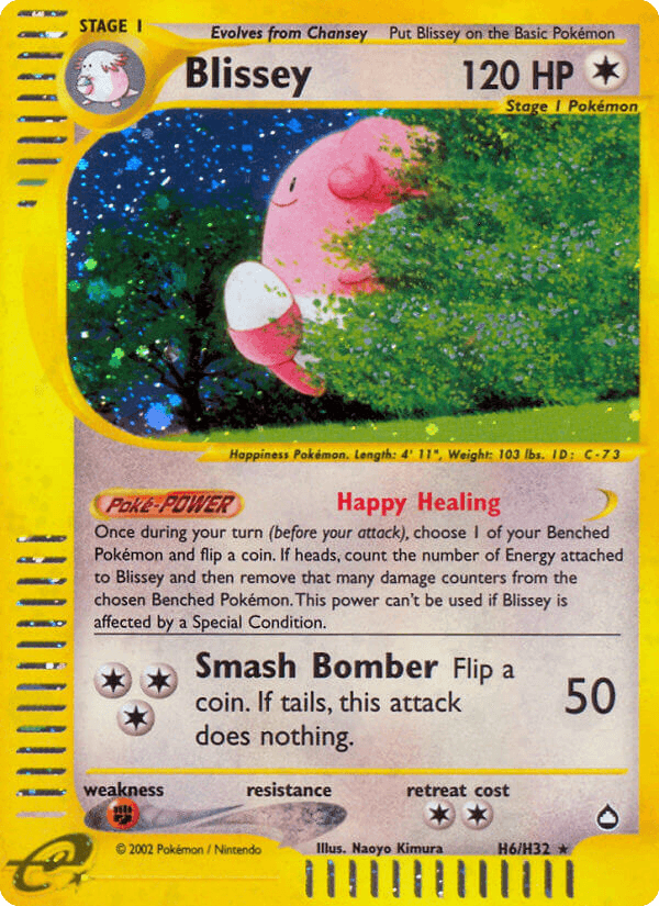 Blissey artwork — Aquapolis H6/182