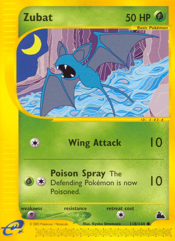 Zubat artwork — Skyridge 118/182