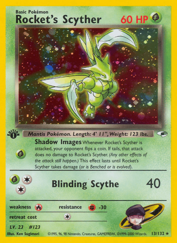Rocket's Scyther artwork — Gym Heroes 13/132