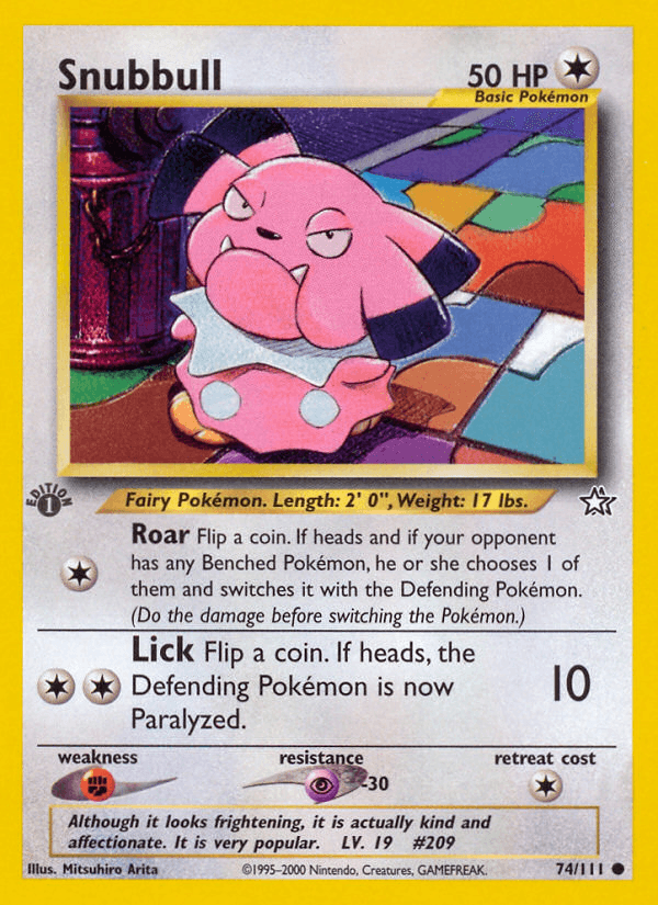Snubbull artwork — Neo Genesis 74/111